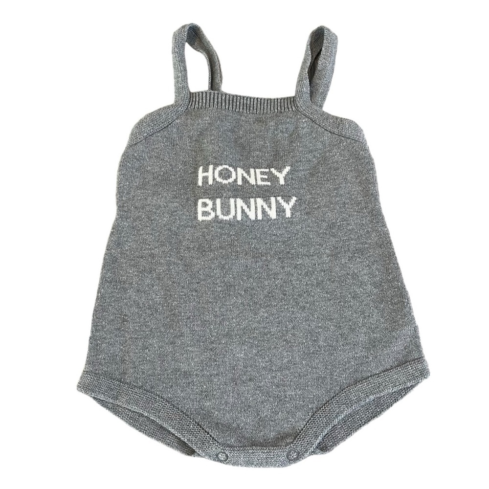 Baby Cat & Jack Gray Honey Bunny Romper 18M